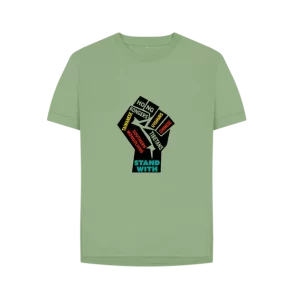 Resist fist women's t-shirt green